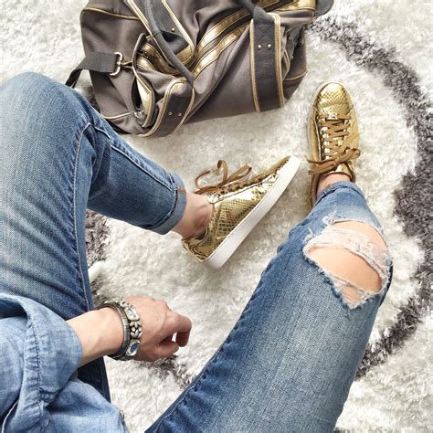 what to wear with michael kors gold sneakers|How to Style MICHAEL Michael Kors Shoes .